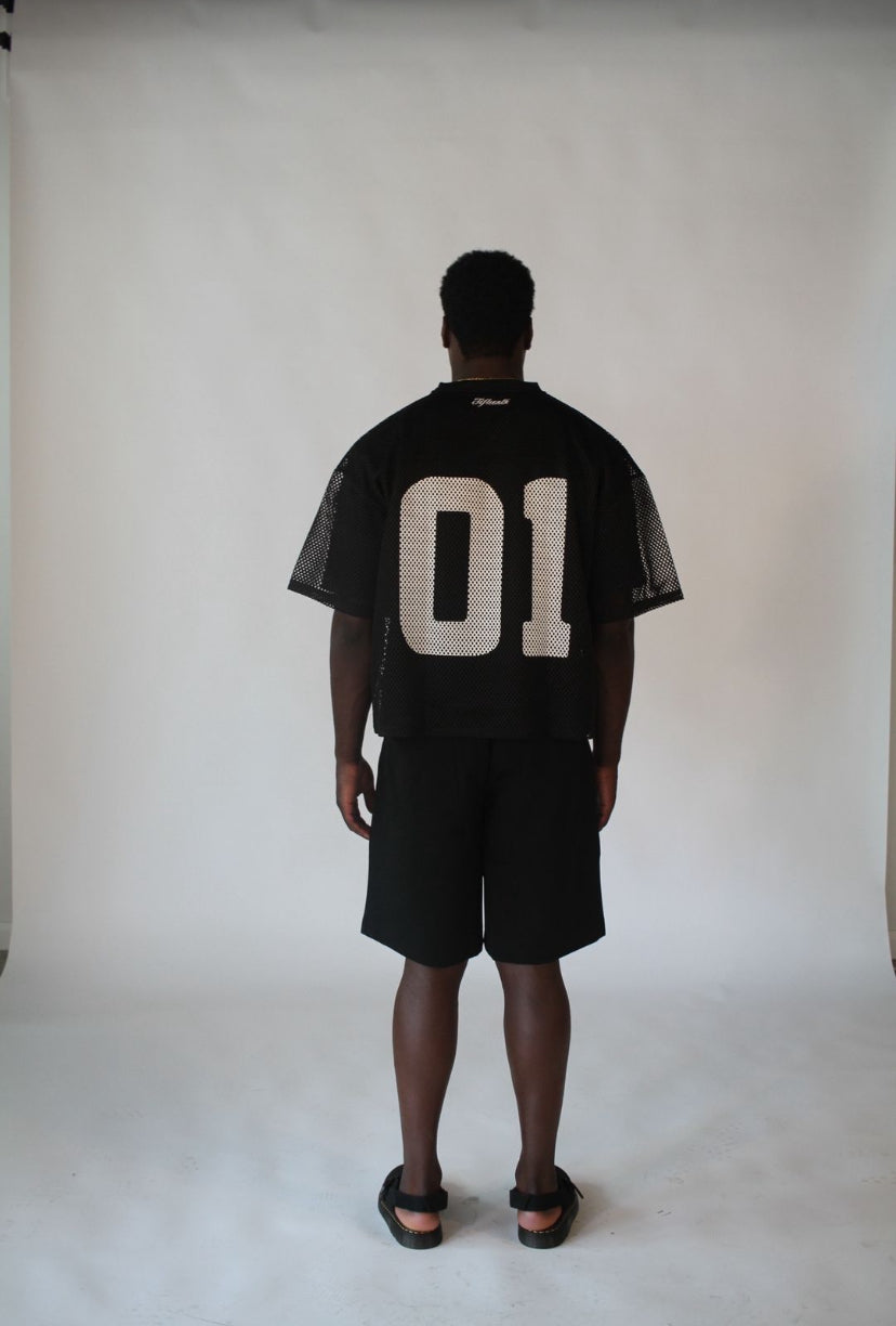 Black & White mesh jersey