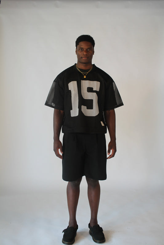 Black & White mesh jersey
